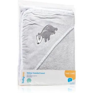 BabyOno Towel Velour Kapuzenhandtuch Grey 100x100 cm