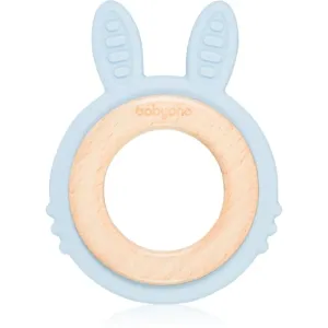BabyOno Wooden & Silicone Teether Beißring Bunny 1 St