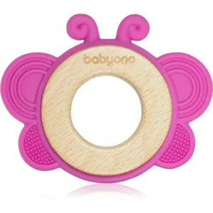 BabyOno Wooden & Silicone Teether Beißring Butterfly 1 St