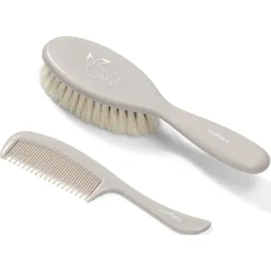 BabyOno Take Care Hairbrush and Comb Set Gray(für Kinder ab der Geburt)