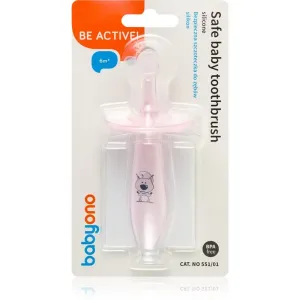 BabyOno Safe Baby Toothbrush Zahnbürste für Kinder 6 m+ Pink 1 St