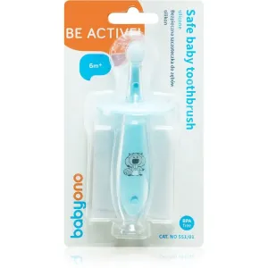BabyOno Safe Baby Toothbrush Zahnbürste für Kinder 6m+ Blue 1 St