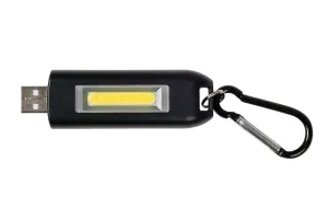 BasicNature USB LED Schlüsselanhänger schwarz