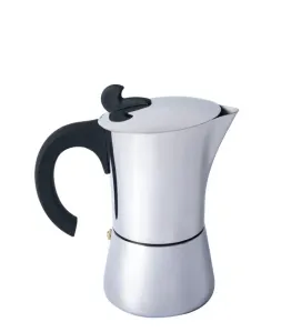 BasicNature Espresso-Kaffeemaschine aus Edelstahl für 4 Tassen