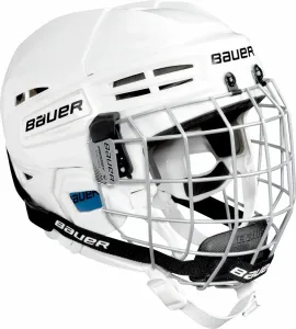 Bauer PRODIGY COMBO YTH Eishockey Helm für Kinder mit Gitter, weiß, größe 48-53.5