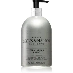 Baylis & Harding Elements Fresh Lemon & Mint flüssige Seife für die Hände 500 ml