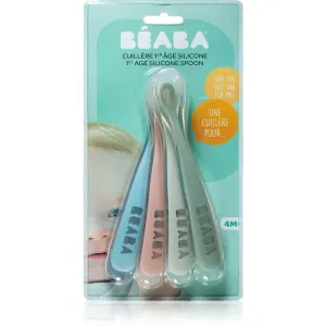 Beaba Silicone Spoon Set of 4 ergonomic silicone spoons Löffel Eucalyptus 4 St
