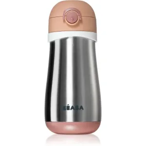 Beaba Stainless Steel Bottle With Handle Thermoskanne Old Pink 350 ml