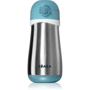 Beaba Stainless Steel Bottle With Handle Thermoskanne Windy Blue 350 ml