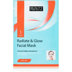 Beauty Formulas Clear Skin Radiate & Glow aufhellende Gesichtsmaske für die Hautregeneration 1 St