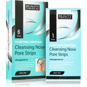 Beauty Formulas Clear Skin Purifying Charcoal reinigende Maske mit Aktivkohle für die Nase 6 St