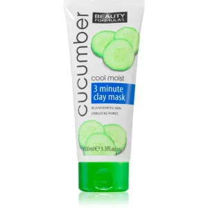 Beauty Formulas Cucumber tiefenreinigende Gesichtsmaske mit Ton 100 ml