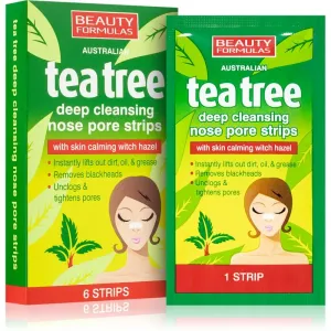 Beauty Formulas Tea Tree Reinigungspflaster für verstopfte Poren auf der Nase 6 St