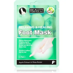 Beauty Formulas Relaxing & Healing regenerierende Maske für die Füße in Sockenform 1 St
