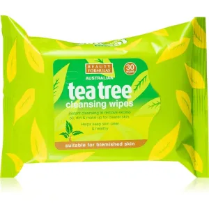 Beauty Formulas Tea Tree Mizellengesichtstücher zur Foundation-Entfernung 30 St