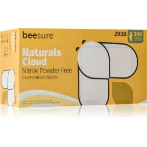 BeeSure Naturals Cloud White Puderfreie Handschuhe aus Nitril Größe L 2x150 St