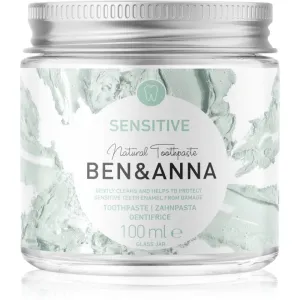 BEN&ANNA Natural Toothpaste Sensitive Zahncreme in Glasdose für empfindliche Zähne 100 ml