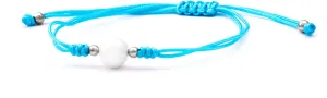 Beneto Blaues Schnur-Kabbalah-Armband mit echter Perle AGB567