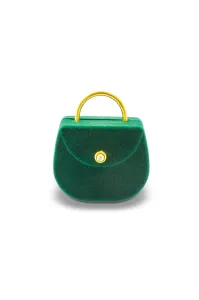 Beneto Dunkelgrüne Geschenkbox für Ring oder Ohrringe. Handtasche KDET20-GR