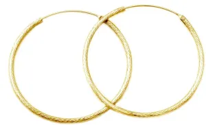 Beneto Luxuriöse vergoldete Ohrringe Kreise aus Silber AGUC1240/N-GOLD 4,5 cm