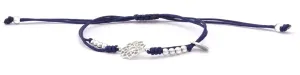 Beneto Blaues Schnur-Kabbalah-Armband Mandala AGB533