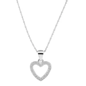 Beneto Silberkette mit Herzen AGS1130/47 (Halskette, Anhänger)