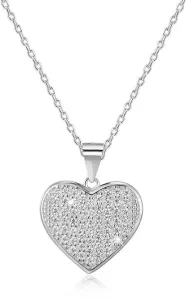 Beneto Silberkette mit Herzen AGS122/48 (Halskette, Anhänger)