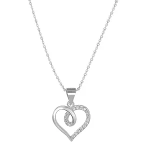 Beneto Silberkette mit Herzen AGS495/47 (Halskette, Anhänger)