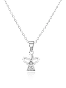 Beneto Silberkette mit Zirkonen Engelchen AGS664/47L (Halskette, Anhänger)