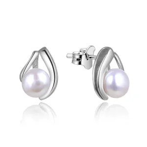 Beneto Silberne Ohrringe mit echten Perlen TAGUP1665P