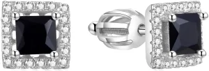 Beneto Silberne quadratische Ohrringe AGUP1551S