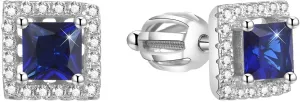 Beneto Quadratische Ohrringe aus Silber AGUP1552S