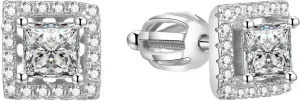 Beneto Silberne quadratische Ohrringe AGUP1553S