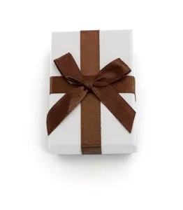 Beneto Weiße Geschenkbox mit braunem Band KP9-8