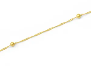 Beneto Exclusive ElegantElegantes Goldarmband mit Kugeln Lambada AUB0004 19 cm