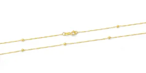 Beneto Exclusive Zarte Gelbgoldkette mit Perlen Lambada AUS0014-G 45 cm