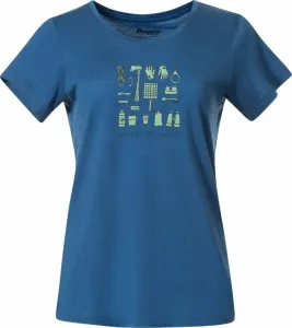 Bergans Graphic Wool Tee Women North Sea Blue/Jade Green/Navy Blue XS Outdoor T-Shirt