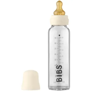 BIBS Baby Glass Bottle 225 ml Babyflasche Ivory 225 ml