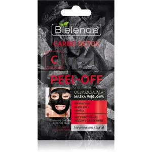 Bielenda Carbo Detox Active Carbon Abziehtuch-Gesichtsmaske mit Aktivkohle für fettige und Mischhaut 2 x 6 g