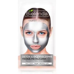 Bielenda Metallic Masks Silver Detox Entgiftende Reinigungsmaske für fettige und Mischhaut 8 g