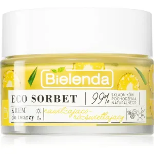 Bielenda Eco Sorbet Pineapple feuchtigkeitsspendende und aufhellende Gesichtscreme 50 ml