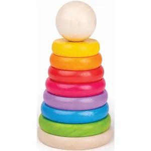 Bigjigs Toys First Rainbow Stacker Aufsatzringe aus Holz