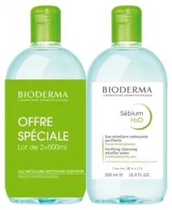 Bioderma Set Mizellenwasser für fettige Haut und Mischhaut Sebium H2O Duo