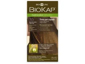 Biokap NUTRICOLOR DELICATO - Haarfarbe - 7.0 Blond natur mittel 140 ml