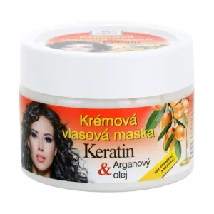 Bione Cosmetics Keratin + Argan Regenerierende Maske für das Haar 260 ml