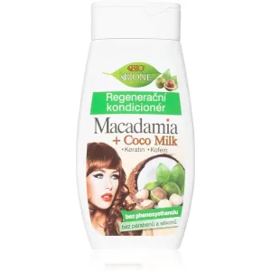 Bione Cosmetics Macadamia + Coco Milk regenerierender Conditioner für das Haar 260 ml