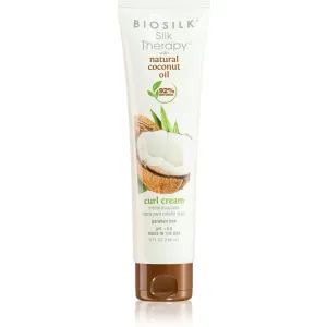 Biosilk Silk Therapy Natural Coconut Oil Haarcreme für welliges und lockiges Haar 148 ml