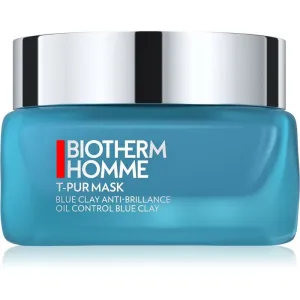 Biotherm Homme T - Pur Blue Face Clay Reinigungsmaske Spendet der Haut Feuchtigkeit und verfeinert die Poren 50 ml