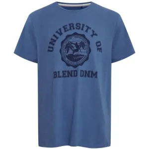 BLEND TEE REGULAR FIT Herrenshirt, blau, größe L