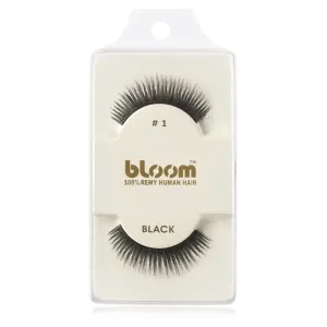 Bloom Natural künstliche Wimpern aus Naturhaar No. 1 (Black) 1 cm